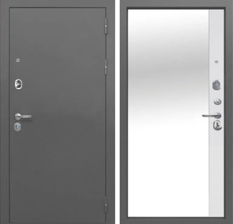 Фото Дверь MXD Союз 90мм Антик Серебро / Зеркало DIS007235